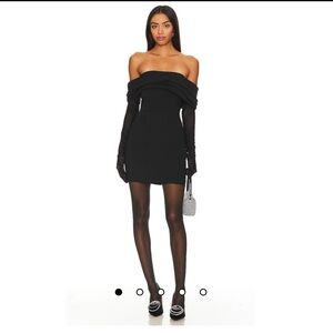 Revolve- amanda uprichard XS dress with detachable sleeves/gloves